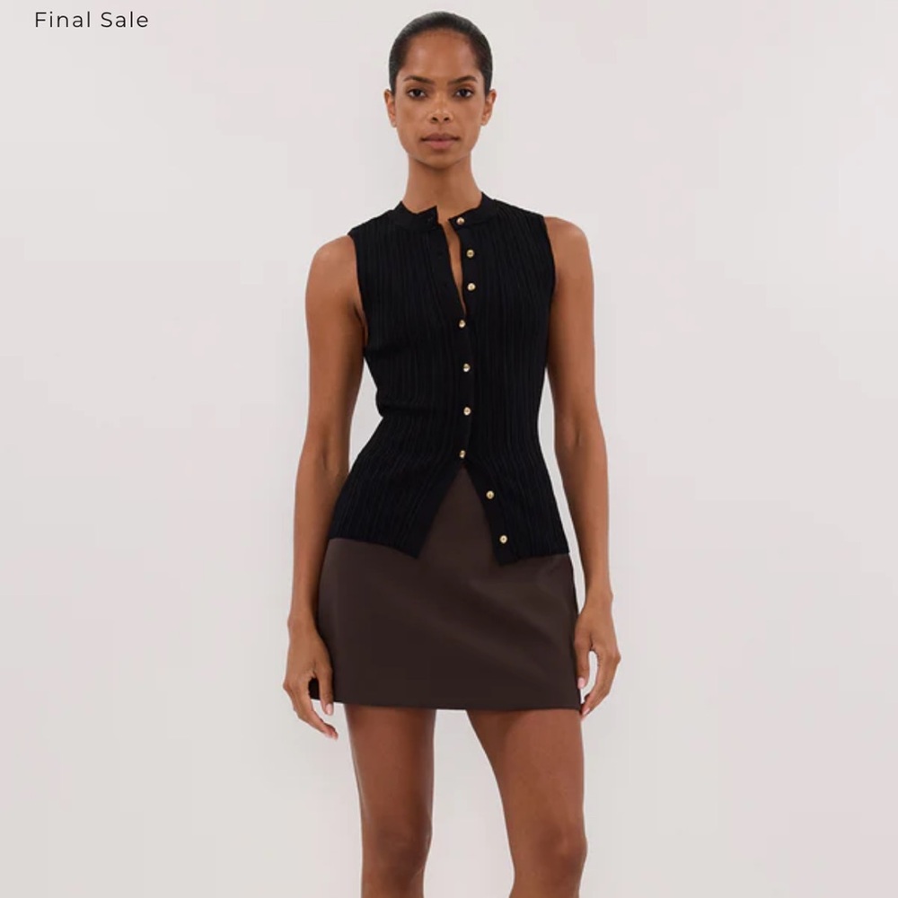 DISSH JASMINE BLACK KNIT TOP